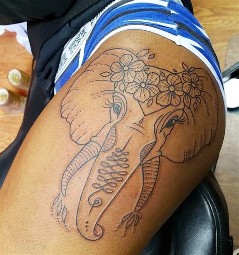 thigh tattoos for black women